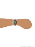 Fastrack Stunners Quartz Analog Green Dial Leather Strap Watch for Guys - 3305NL01 - KRISHNA WATCH COMPANY
