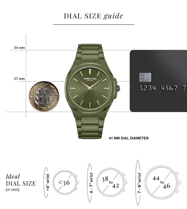 Kenneth Cole Kenneth Cole Quartz Analog Green Dial With Green Stainless Steel Strap Watch for Couple KCWGG0049301GLPA