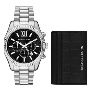 Michael Kors Lexington Analog Watch for Men With Card Holder MK1091SET - KRISHNA WATCH COMPANY