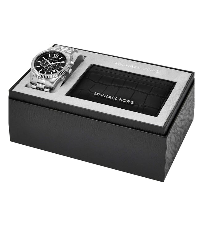 Michael Kors Lexington Analog Watch for Men With Card Holder MK1091SET - KRISHNA WATCH COMPANY