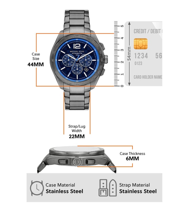 Michael Kors Accelerator 2.0 Chronograph Watch for Men MK9178 - KRISHNA WATCH COMPANY