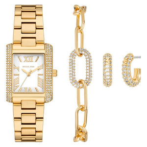 Michael Kors Emery Analog Watch for Women With Earrings, and Bracelet Gift Set MK4837SET - KRISHNA WATCH COMPANY