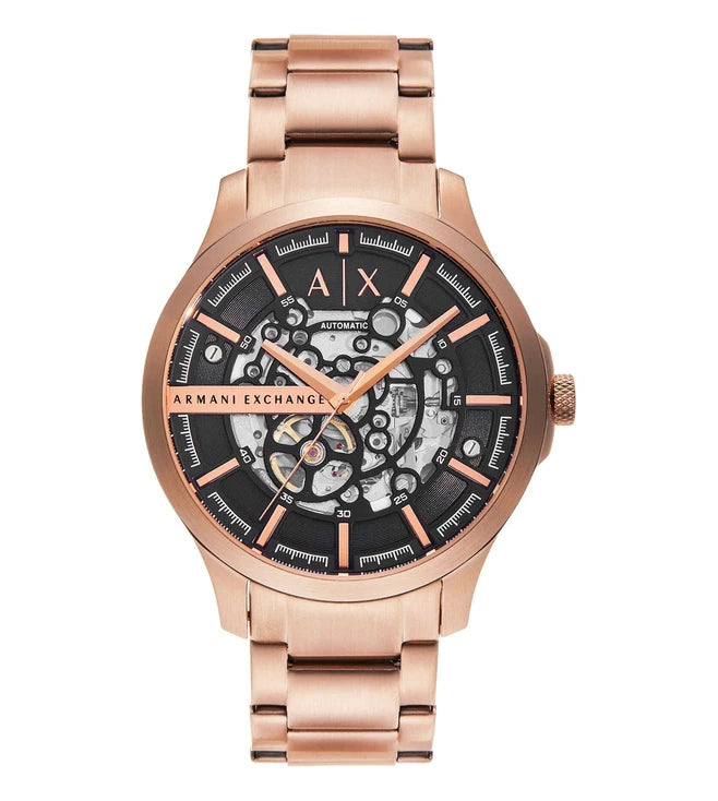 Armani Exchange Men's Automatic Rose Gold-Tone Stainless Steel Watch AX2456