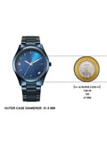 Fastrack Stunners Quartz Analog Blue Dial Blue Metal Strap Watch For Guys - 3317QM01 - KRISHNA WATCH COMPANY