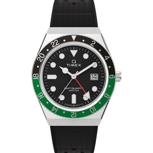 TIMEX Q TIMEX Men Black Round Dial Analog Watch - TW2W57500UJ - KRISHNA WATCH COMPANY