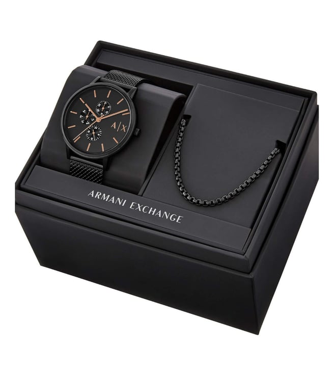 Armani Exchange Analog Watch for Men With Nacklace AX7162SET