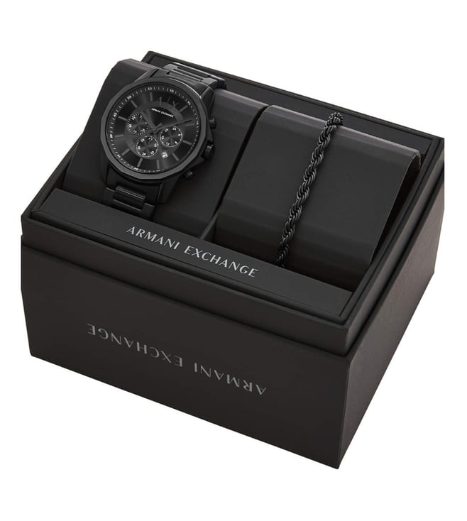 Armani Exchange Chronograph Watch for Men with Bracelet AX7163SET - KRISHNA WATCH COMPANY