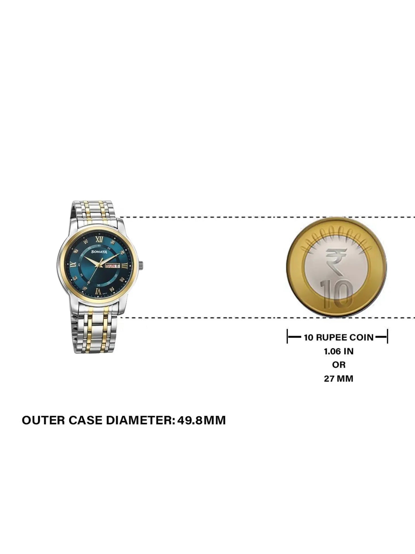Sonata Wedding Quartz Analog Watch For Men 77157bm01