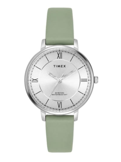 TIMEX Silver Round Dial Quartz Analog Watch For Women TWEL15819