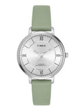 TIMEX Silver Round Dial Quartz Analog Watch For Women TWEL15819