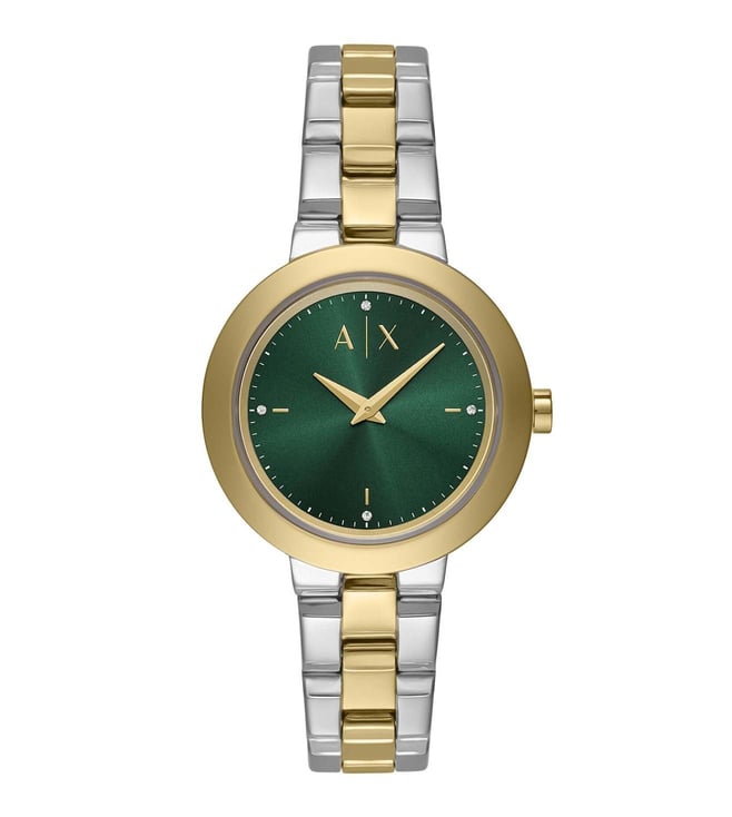Armani Exchange Women Embellished Dial & Stainless Steel Straps Analogue Watch AX5176