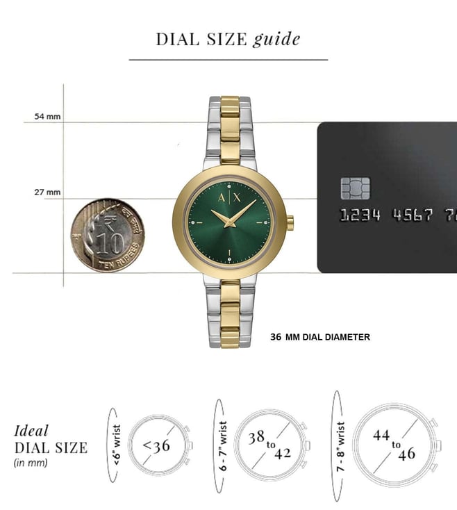 Armani Exchange Women Embellished Dial & Stainless Steel Straps Analogue Watch AX5176