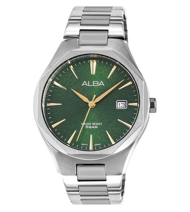 ALBA Prestige Green Men 40mm Watch Quartz AS9U55X1 - KRISHNA WATCH COMPANY