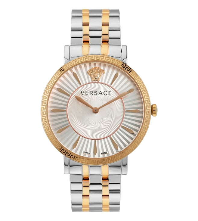 Versace V-Eternal Silver Tone Dial Watch - VEJL01024 - KRISHNA WATCH COMPANY