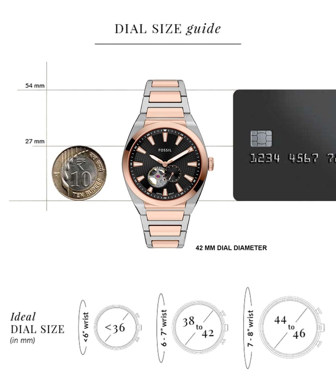 Fossil Everett Automatic Men 42 mm ME3277 - KRISHNA WATCH COMPANY