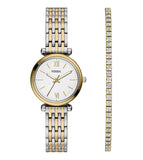 Fossil Carlie Quartz Women 28 mm with Bracelet ES5450SET - KRISHNA WATCH COMPANY