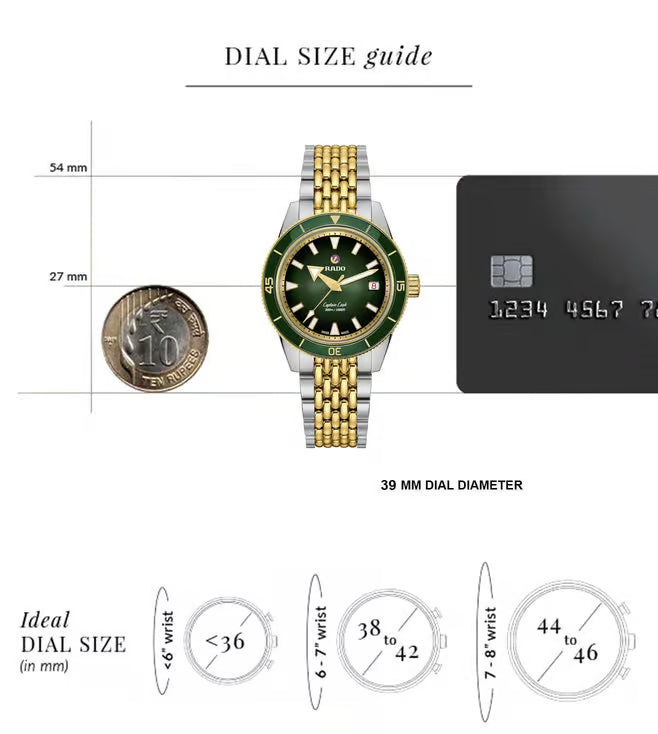 RADO Captain Cook Automatic Unisex 39 mm R32225313 - KRISHNA WATCH COMPANY