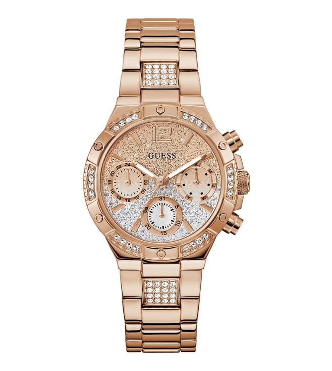 Guess Light Brown Round Dial Analog Women's Watch - GW0950L4 - KRISHNA WATCH COMPANY