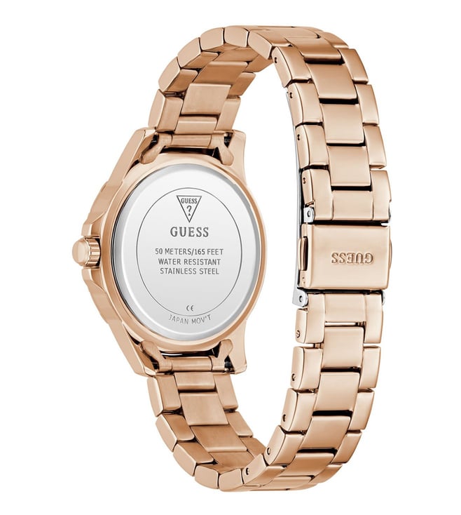 Guess White Round Dial Analog Women's Watch - GW0948L5