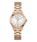 Guess White Round Dial Analog Women's Watch - GW0948L5
