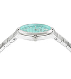 Versace Light Blue Asymmetrical Dial Analog Men's Watch - VE0F00225