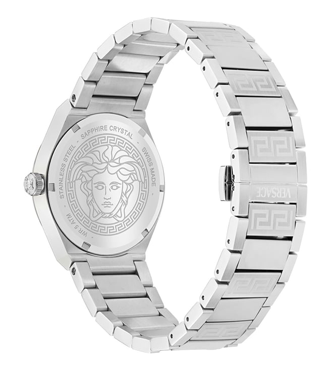Versace Light Blue Asymmetrical Dial Analog Men's Watch - VE0F00225