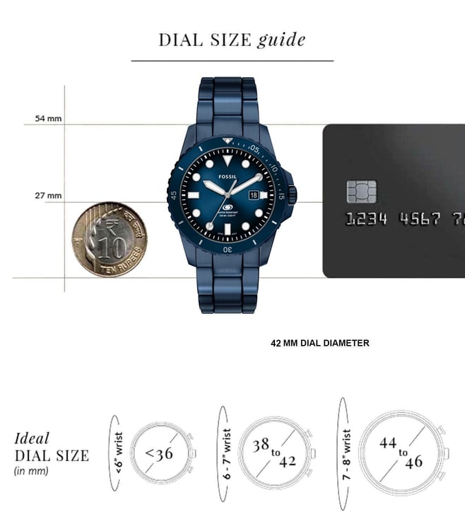 Fossil Fossil Blue Quartz Men 42 mm FS6166