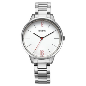 Titan Quartz Analog White Dial Watch for Women 2648sm09 - KRISHNA WATCH COMPANY