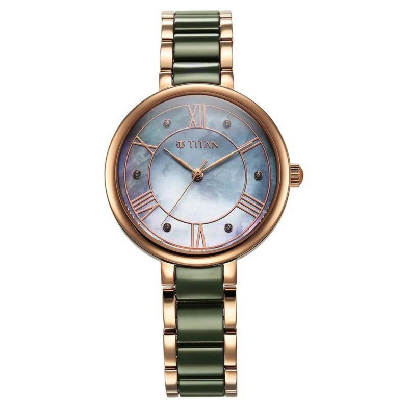 Titan Purple ceramics Watch for Women - 95217KD02 - KRISHNA WATCH COMPANY