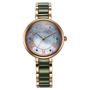 Titan Purple ceramics Watch for Women - 95217KD02 - KRISHNA WATCH COMPANY