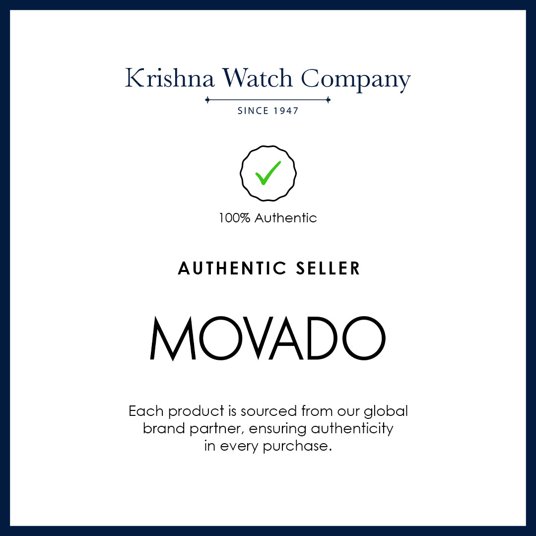 Movado Bold Men Quartz Black Dial Chronograph Stainless Steel Watch 3601198