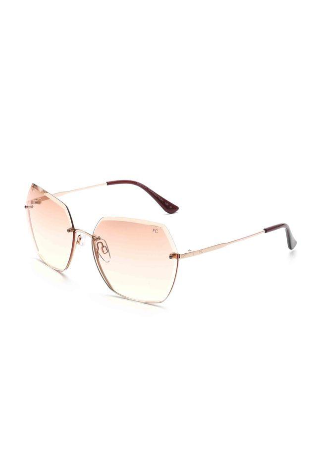 FCUK Womens Full Frame Non Polarized Rectangular Sunglasses - FC7610 C3 60 S