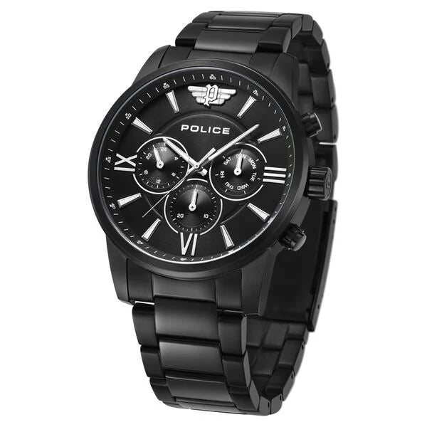 Police Black Dial Quartz Multifunction Watch for Men - PLPEWJK0004406