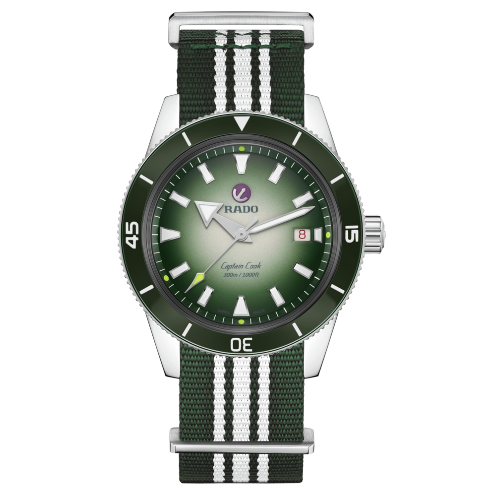 RADO Captain Cook x Cameron Norrie Limited Edition R32149318 Green color
