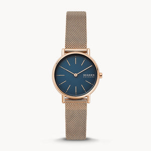 Signatur Lille Two-Hand Rose-Tone Steel Mesh Watch SKW2837 - KRISHNA WATCH COMPANY