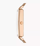 Hagen Three-Hand Rose Gold Stainless Steel Mesh Tank Watch SKW3095