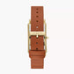 Hagen Three-Hand Brown Leather Tank Watch SKW3097