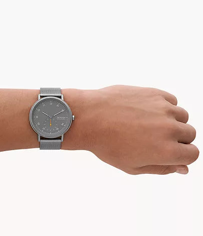 Kuppel Two-Hand Sub-Second Charcoal Stainless Steel Mesh Watch SKW6891