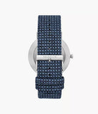 Skagen Kuppel Two-Hand Sub-Second Blue Kvadrat Wool Watch SKW6894