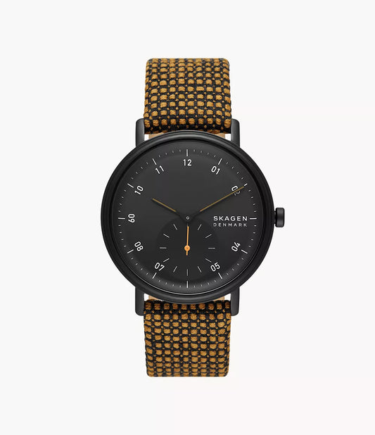 Kuppel Two-Hand Sub-Second Brown Kvadrat Wool Watch SKW6895