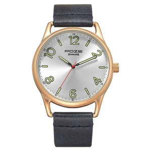 Sonata Poze by Sonata Quartz Analog Silver Dial PU Leather Strap Watch for Men SP70014WL01W - KRISHNA WATCH COMPANY