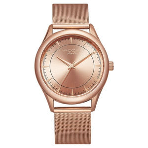 Poze by Sonata Quartz Analog Rose Gold Dial Stainless Steel Strap Watch for Men SP70020WM01W - KRISHNA WATCH COMPANY