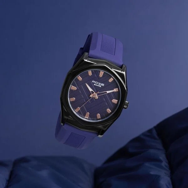 Poze By Sonata Quartz Analog Watch For Men SP70107NP01W - KRISHNA WATCH COMPANY