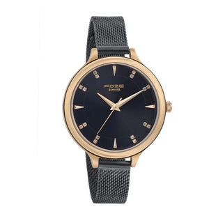 Sonata Poze Quartz Analog Black Dial Metal Strap Watch for Women SP80015KM01 - KRISHNA WATCH COMPANY