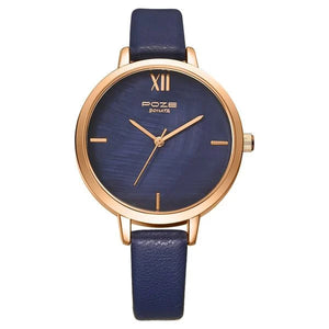 Sonata Poze by Sonata Quartz Analog Blue Dial PU Leather Strap Watch for Women SP80021WL02W - KRISHNA WATCH COMPANY