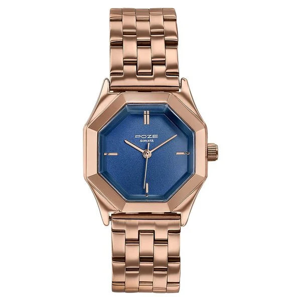 Poze By Sonata Quartz Analog Watch For Women SP80169WM01W - KRISHNA WATCH COMPANY