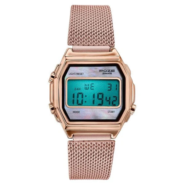 Poze By Sonata Digital Watch For Women sp80170wm01w - KRISHNA WATCH COMPANY