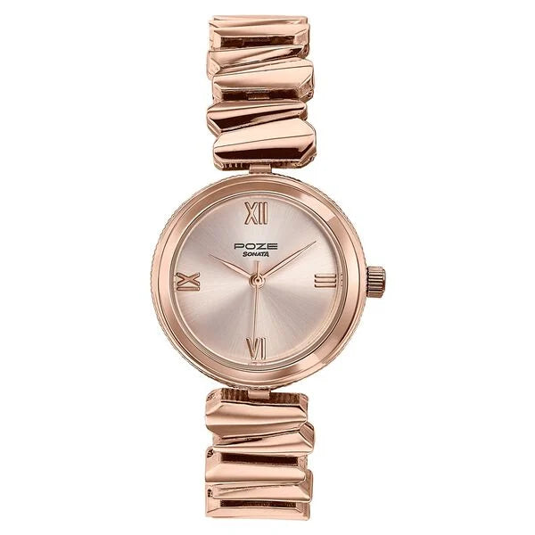 Poze By Sonata Quartz Analog Watch For Women SP80172WM01W - KRISHNA WATCH COMPANY