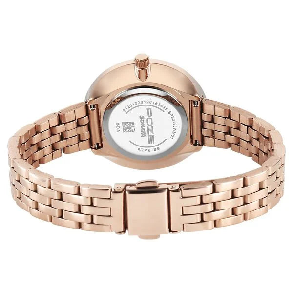 Poze By Sonata Quartz Analog Watch For Women sp80188wm01w
