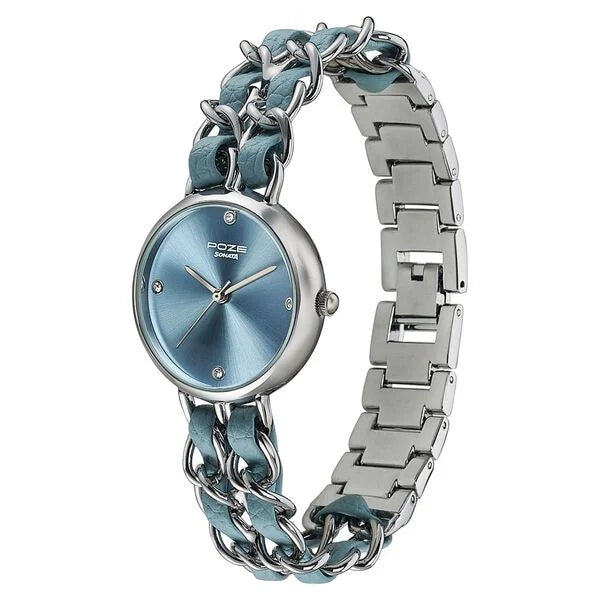 Sonata Poze Quartz Analog Watch For Women SP80192KD01W
